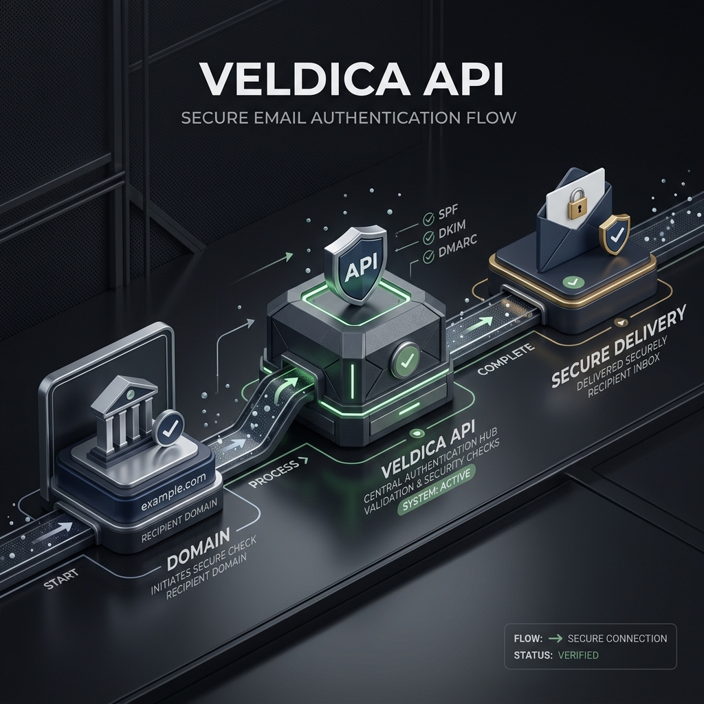 Veldica secure email flow visualization